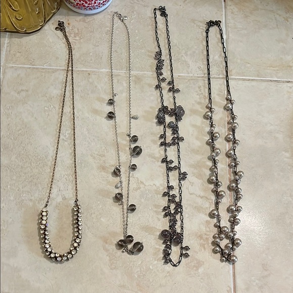 JCREW-  Elegant Silver and Gold Necklace bundle - Picture 1 of 7